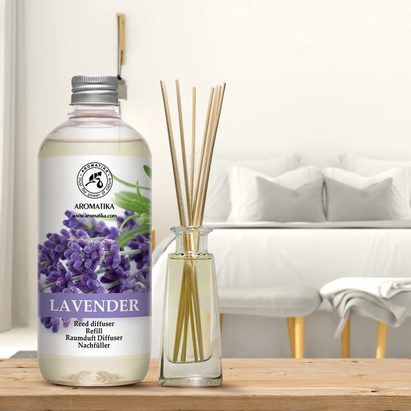 Aromatika Lavender Reed Diffuser Refill 17 Fl Oz - 500ml - Lavanda Refill - Wardrobe Freshener - Home Fragrance Oil - Air Freshener - Aromatherapy - Essential Lavender Oil Diffuser - Diffuser Refill - Image 3